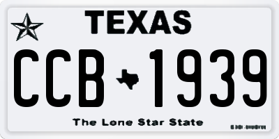 TX license plate CCB1939