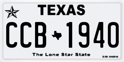 TX license plate CCB1940