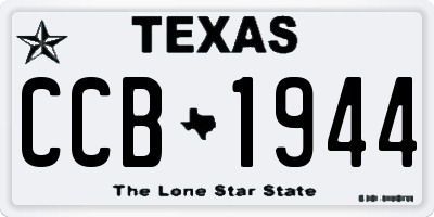 TX license plate CCB1944