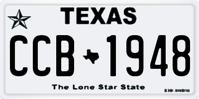 TX license plate CCB1948