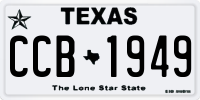 TX license plate CCB1949