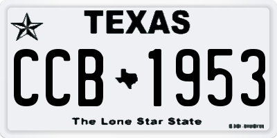 TX license plate CCB1953