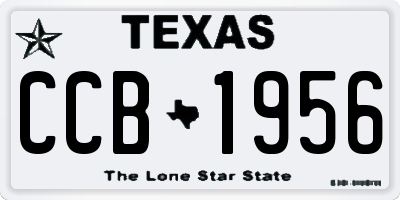 TX license plate CCB1956