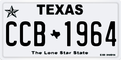 TX license plate CCB1964