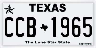 TX license plate CCB1965