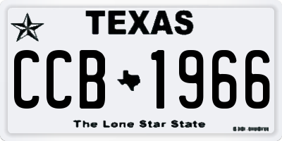 TX license plate CCB1966