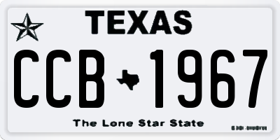 TX license plate CCB1967