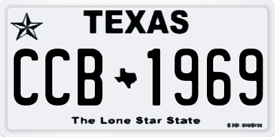 TX license plate CCB1969