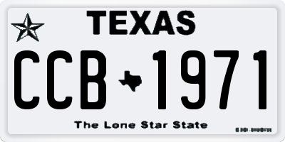 TX license plate CCB1971