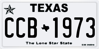 TX license plate CCB1973
