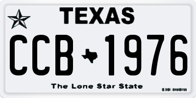 TX license plate CCB1976