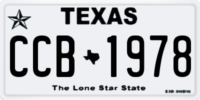 TX license plate CCB1978