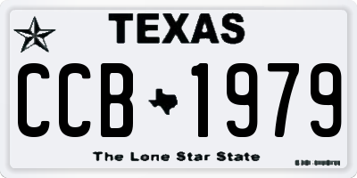 TX license plate CCB1979