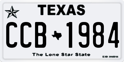 TX license plate CCB1984