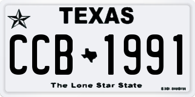 TX license plate CCB1991