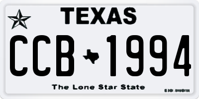 TX license plate CCB1994