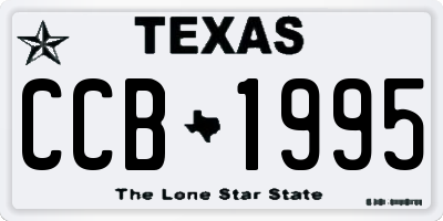 TX license plate CCB1995
