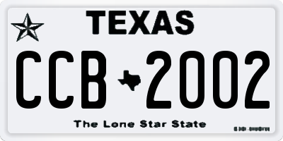 TX license plate CCB2002