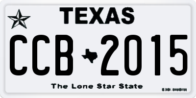 TX license plate CCB2015