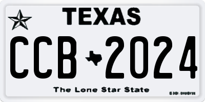 TX license plate CCB2024