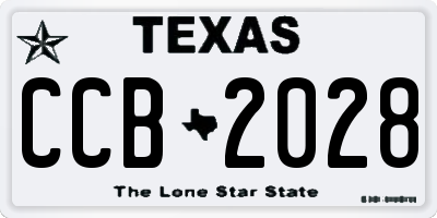 TX license plate CCB2028