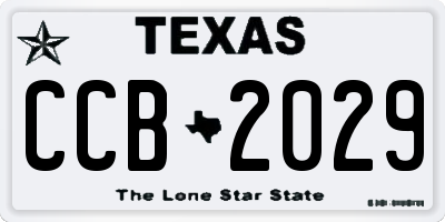 TX license plate CCB2029