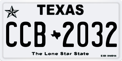 TX license plate CCB2032