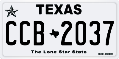 TX license plate CCB2037