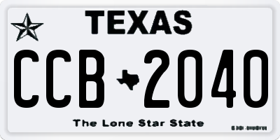 TX license plate CCB2040