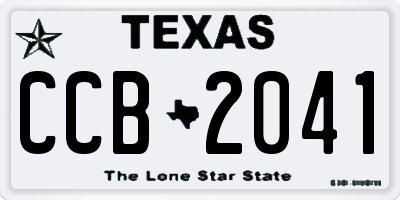 TX license plate CCB2041