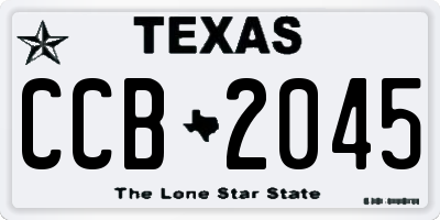 TX license plate CCB2045