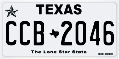 TX license plate CCB2046