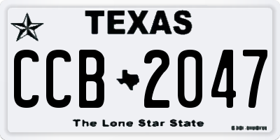 TX license plate CCB2047