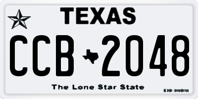 TX license plate CCB2048
