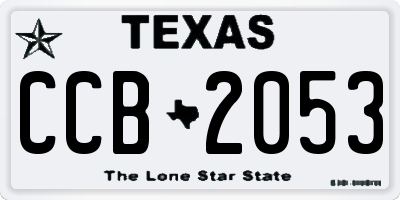 TX license plate CCB2053