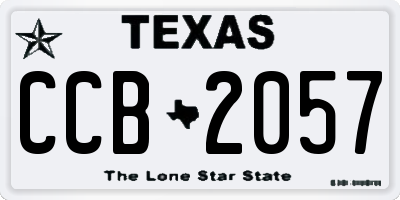 TX license plate CCB2057