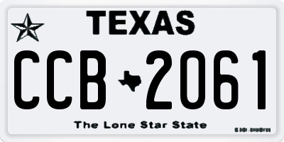 TX license plate CCB2061
