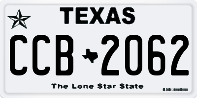 TX license plate CCB2062
