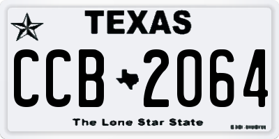 TX license plate CCB2064