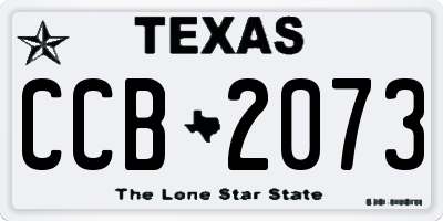 TX license plate CCB2073