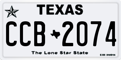 TX license plate CCB2074
