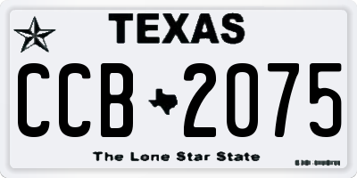 TX license plate CCB2075