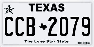TX license plate CCB2079
