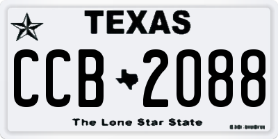 TX license plate CCB2088
