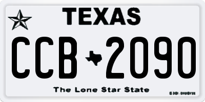 TX license plate CCB2090