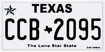 TX license plate CCB2095