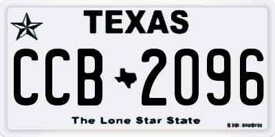 TX license plate CCB2096