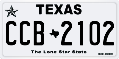TX license plate CCB2102