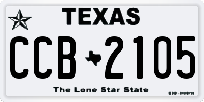 TX license plate CCB2105
