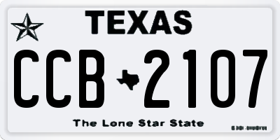 TX license plate CCB2107